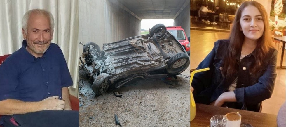 Araç otoyol köprüsünden düştü: 2 ölü, 3 yaralı
