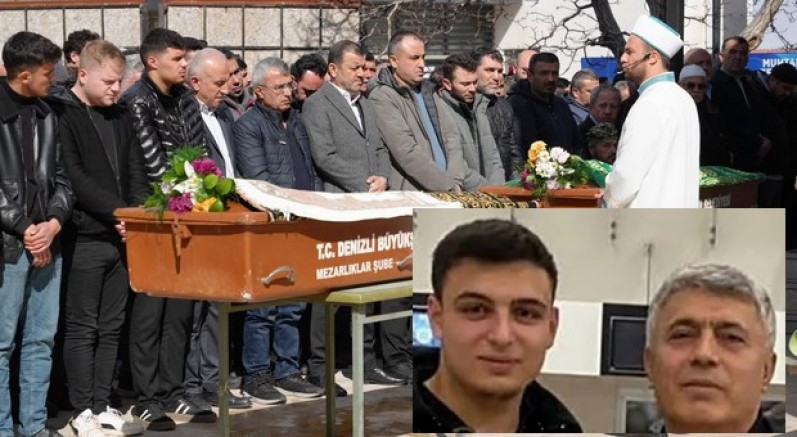 Baba ve oğlu son yolculuklarına uğurlandı