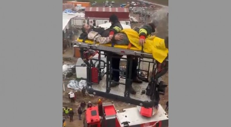 Bafra'da inşaatta iş kazası: 1 yaralı