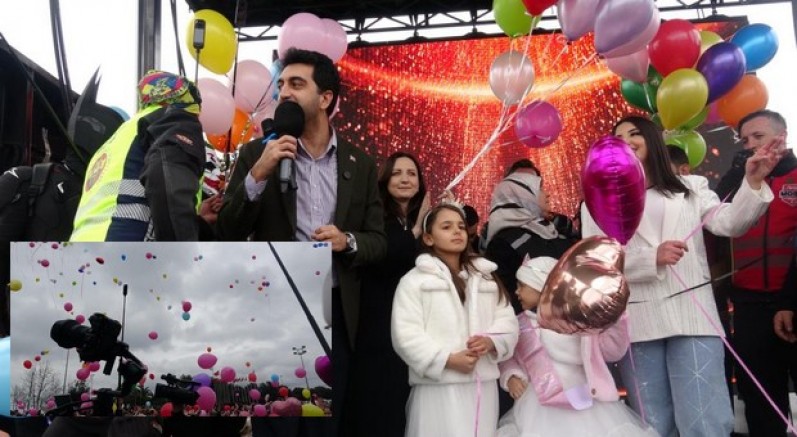 Balonlar kanseri yenen Almira için