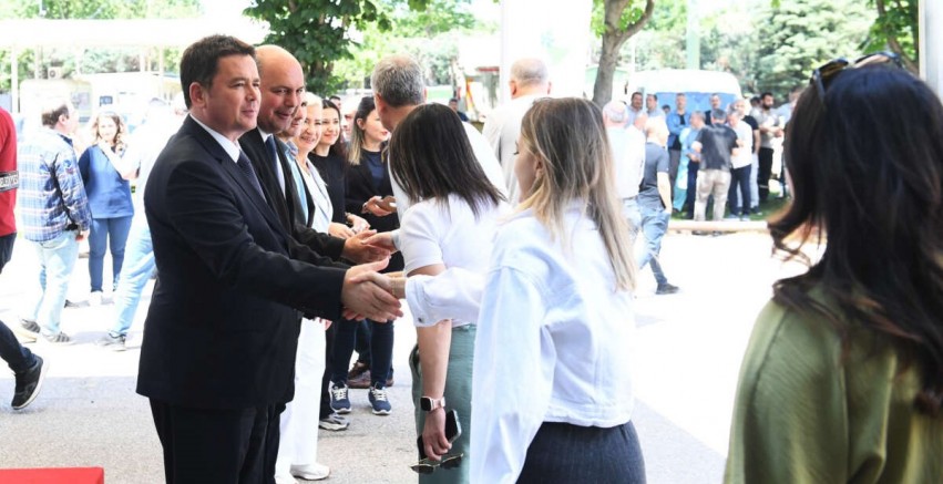 Başkan Aydın mesai arkadaşlarıyla bayramlaştı