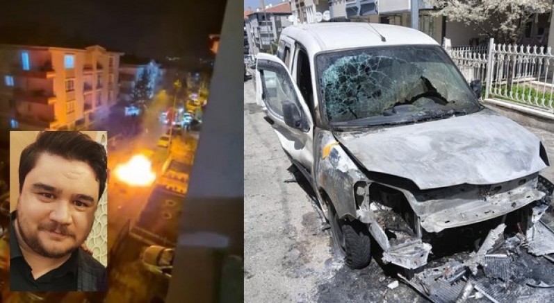Boşanacağı eşi, evini kurşunlandı, aracını yaktı