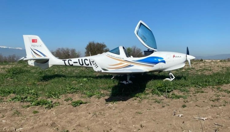 Bursa'da acil iniş yapan eğitim uçağının pilotu ne durumda?