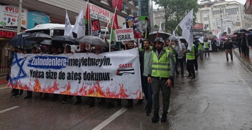 Bursa'da Filistin'e destek yürüyüşü