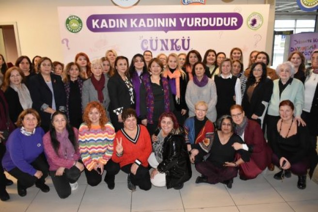 Bursa'da kadınlar seslerini duyurmak için toplandı