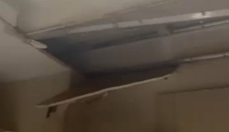 Bursa'da yeni yapılan binada tavan çöktü