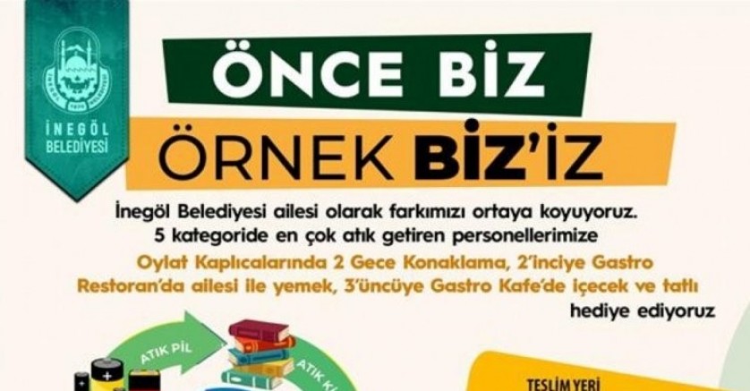 Bursa İnegöl Belediyesi'nden personeline ödüllü yarışma