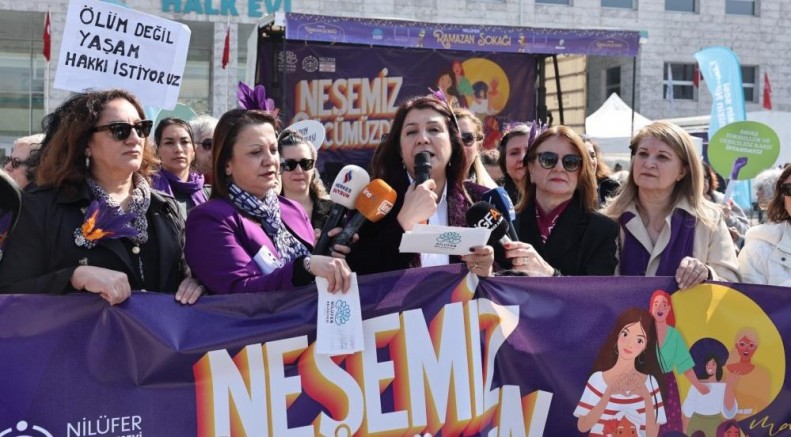 Bursa Nilüferli kadınlar, 8 Mart’ta adalet ve eşitlik için yürüdü