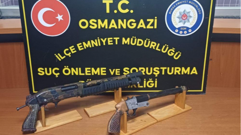 Bursa Osmangazi'de ruhsatsız silah operasyonu