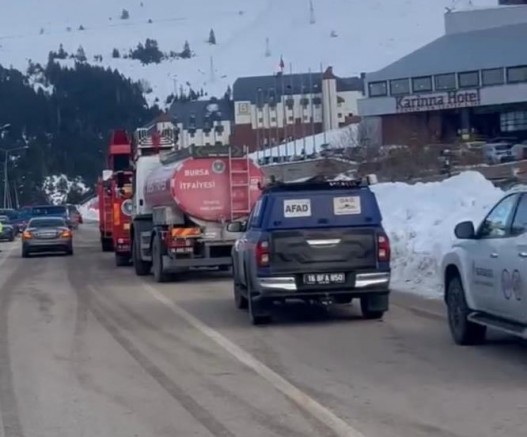 Bursa Uludağ'da yangın ihbarı yürekleri ağza getirdi
