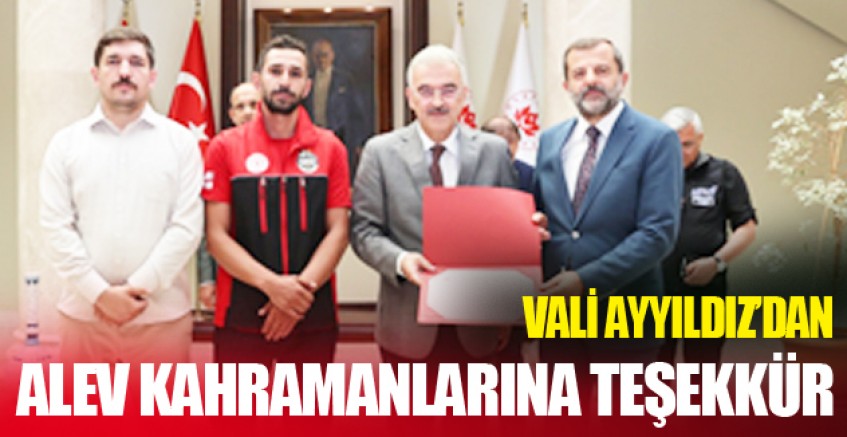 Bursa Valisi Ayyılddız'dan kahramanlara teşekkür