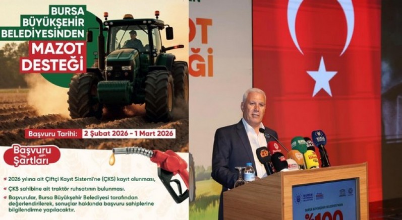 Büyükşehir mazot desteğini 5 bin liraya yükseltti