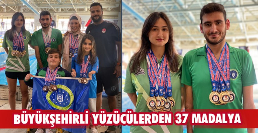 Büyükşehirli yüzücülerden 37 madalya