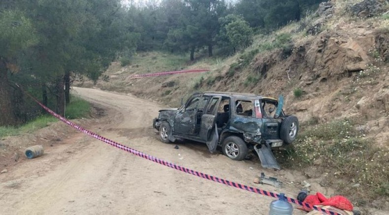 Cip uçurumdan yuvarlandı: 1 ölü 2 ağır yaralı