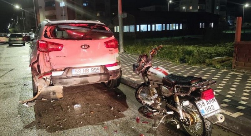 Cipe çarpan motosiklet sürücüsü hayatını kaybetti