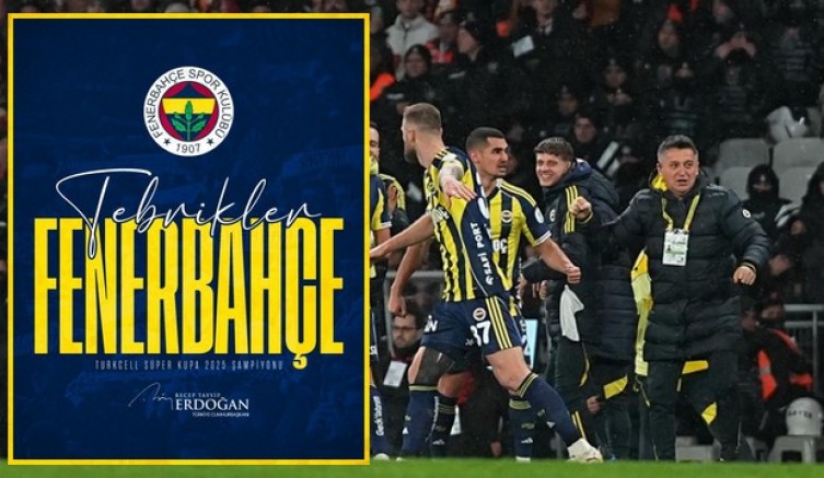 Cumhurbaşkanı Erdoğan'dan Fenerbahçe'ye tebrik