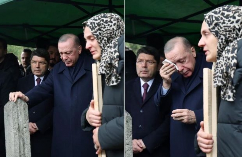 Cumhurbaşkanı Erdoğan gözyaşlarını tutamadı