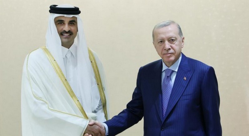 Cumhurbaşkanı Erdoğan, Katar Emiri Al Sani ile görüştü