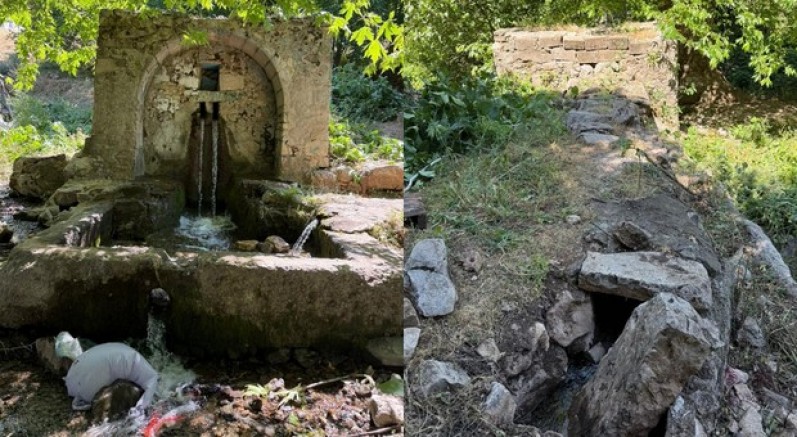 Diyarbakır'da tarihi çeşme harabeye döndü
