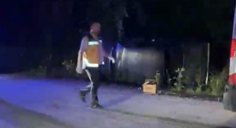 Düzce'de otomobil yan yattı: 5 yaralı