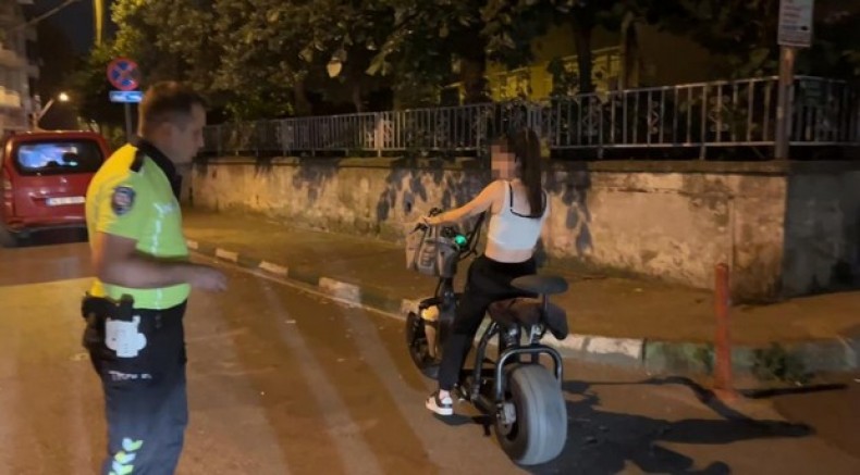 Elektrikli bisiklet sürücüsü alkollü çıktı