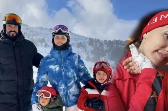 Fahriye Evcen kayak kazası geçirdi