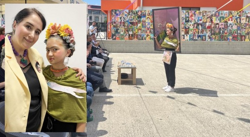 Frida Kahlo’nun eserleri, canlı tabloya dönüştü
