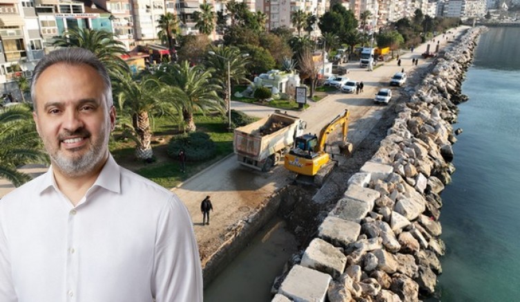 Gemlik’te kıyı koruma çalışmaları hızla sürüyor
