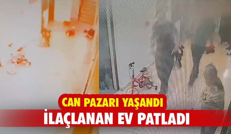 İlaçlanan ev patladı