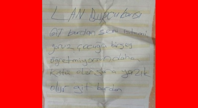 İlkokul kapısına tehdit içerikli not bırakan veli tutuklandı