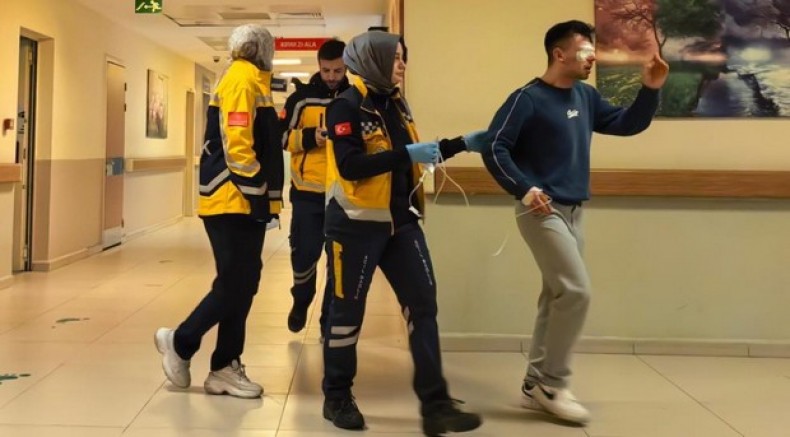 İnegöl'de işçi gözünden yaralandı