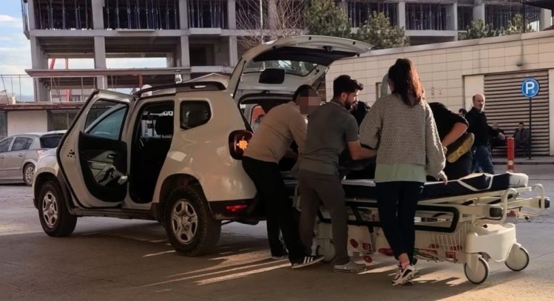 İnegöl'de yaralıyı bagajda acile getirdiler