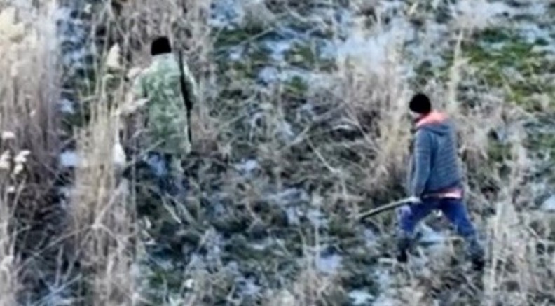 Kaçak avcılar drondan kaçamadı