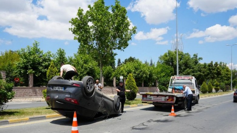 Kastamonu’da otomobil takla attı: 1 yaralı
