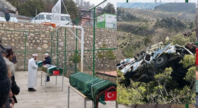 Kazada ölen 3 kişi son yolculuklarına uğurlandı