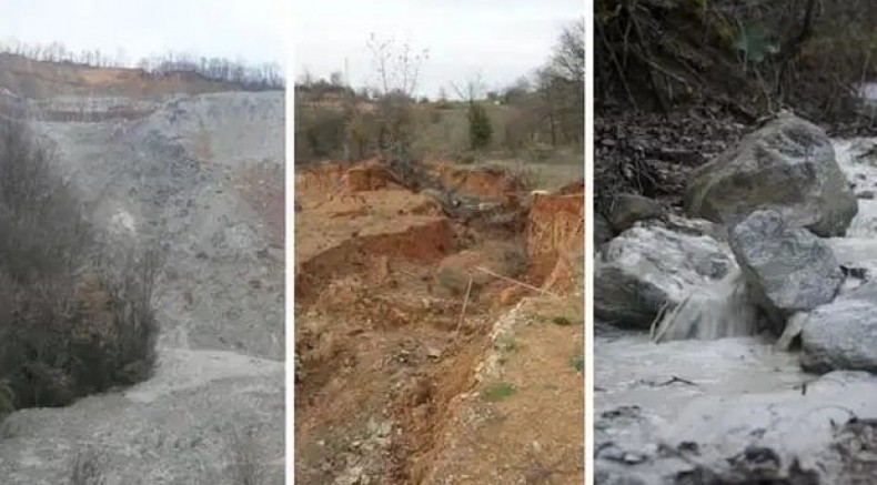Kirazlıyayla'da hukuka aykırı tesisin atık deposu çöktü