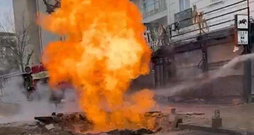 Kırıkkale'de doğal gaz boru hattı patladı