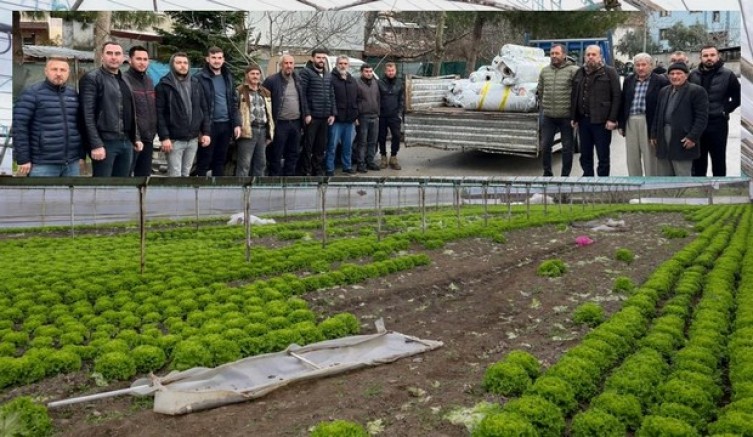 Lodostan zarar gören seralara Büyükşehir desteği