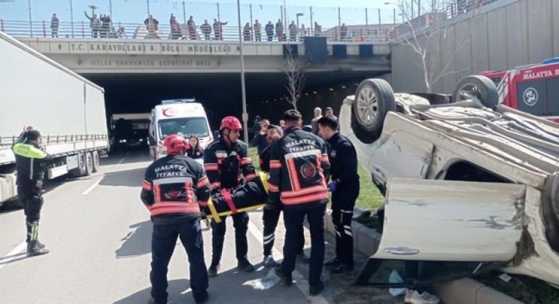 Malatya’da altgeçitte kaza: 2 yaralı