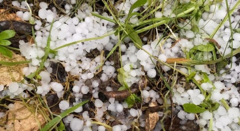Mersin'de dolu yağışı etkili oldu