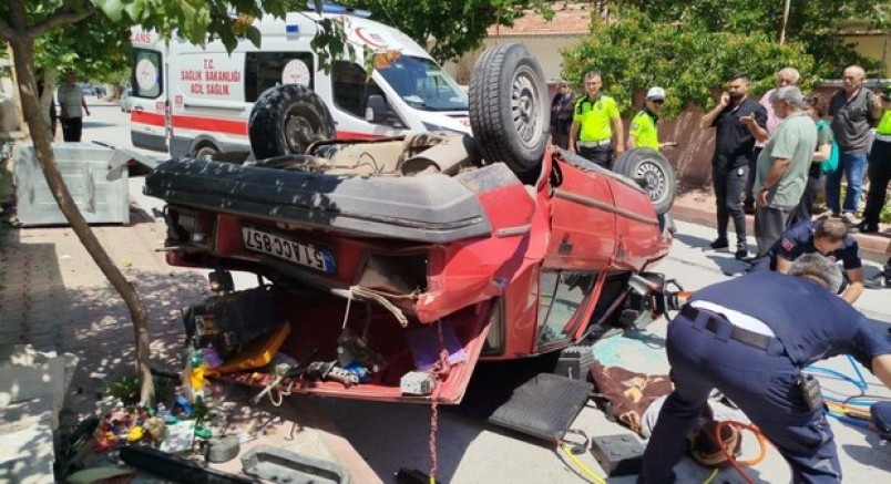 Niğde'de otomobil ters döndü: 1 yaralı