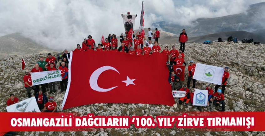 Osmangazili dağcıların ‘100. yıl’ zirve tırmanışı