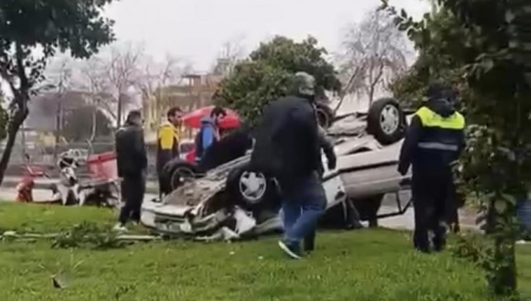 Otomobil takla attı: 1 yaralı