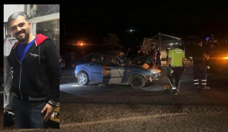 Otomobille kamyon çarpıştı: 1 ölü, 2 yaralı