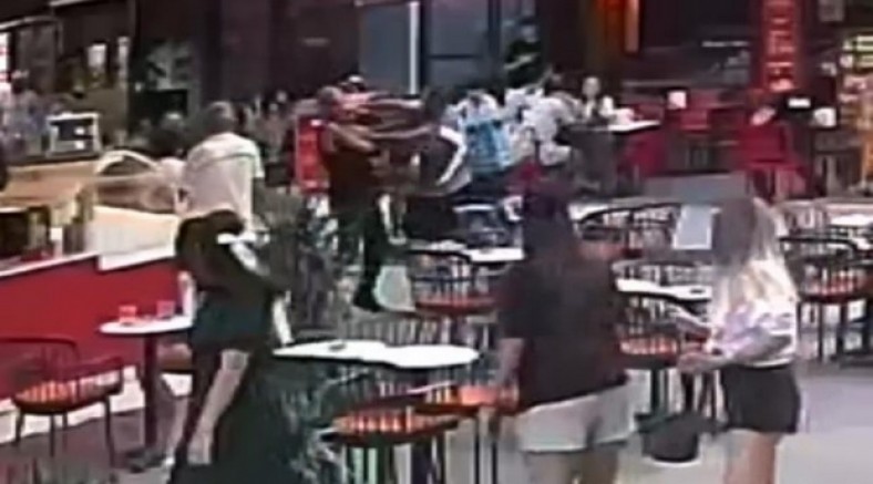 Polisten kaçan şüpheliyi tek yumrukla yere serdi