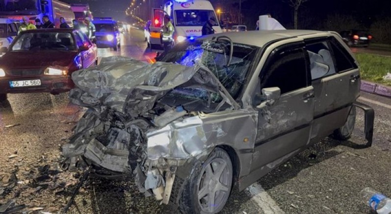 Samsun'da zincirleme trafik kazası: 6 yaralı