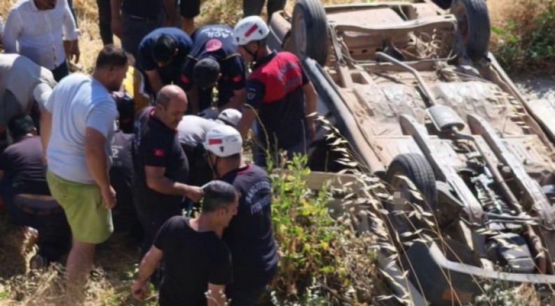 Şanlıurfa'da otomobil şarampole devrildi: 1 ölü, 4 yaralı