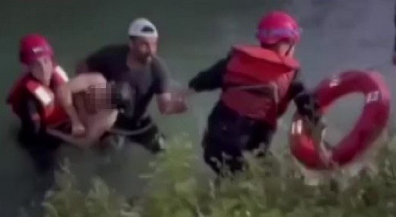 Sulama kanalına düşen genci itfaiye ekipleri kurtardı