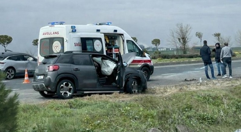 Tekirdağ'da trafik kazası: 2 yaralı