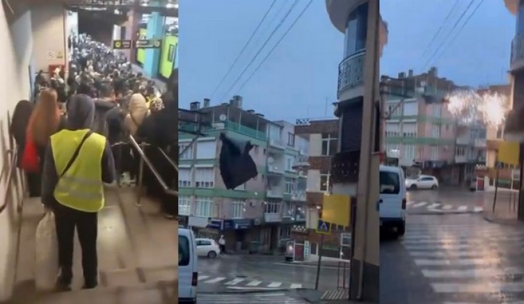 Tellere takılan poşet metro seferlerini geciktirdi